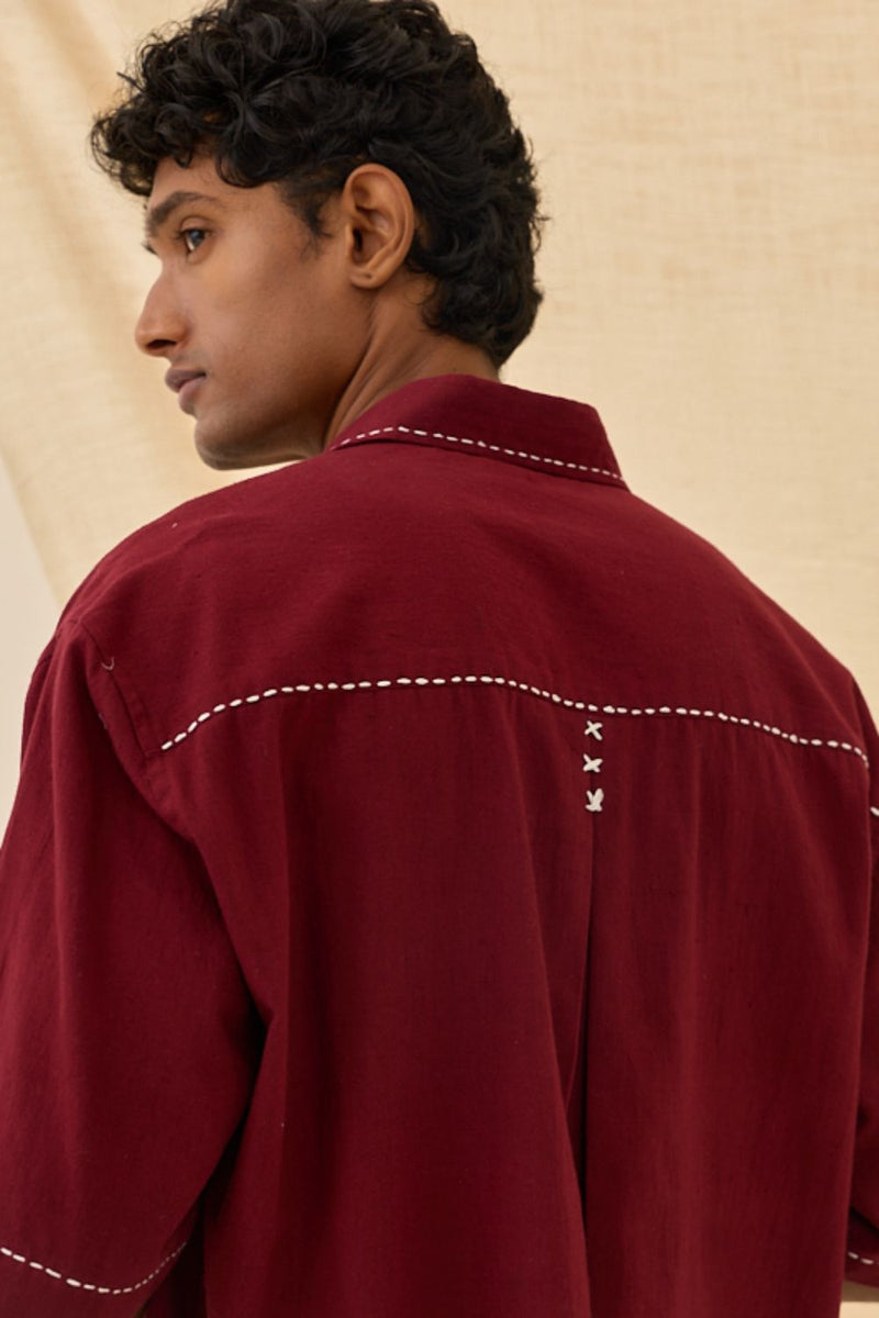 Kuhu Handloom Boxy Fit Shirt cotton Buy Kuhu Handloom Boxy Fit Shirt from C&W | Shirts And T-Shirts for Men by Jodi Men for men in Singapore