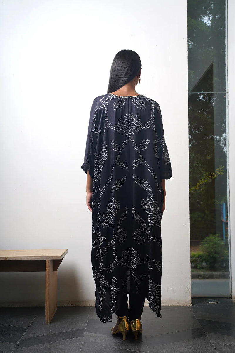 IKEBANA SET-black silk by Dyelogue in black color for women in Singapore