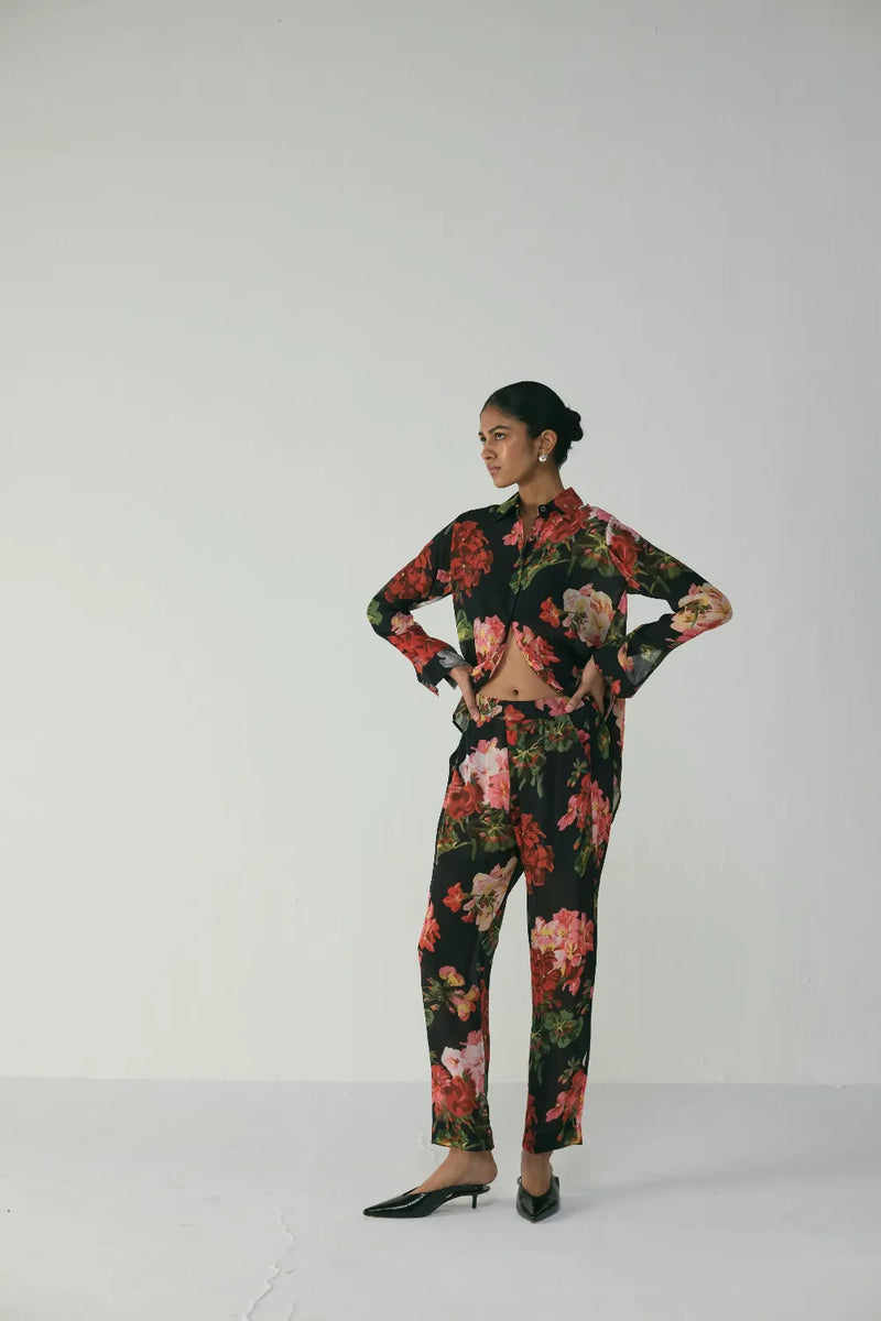 BLOODY MARY CO-ORD SET by Yam in black color for women in Singapore
