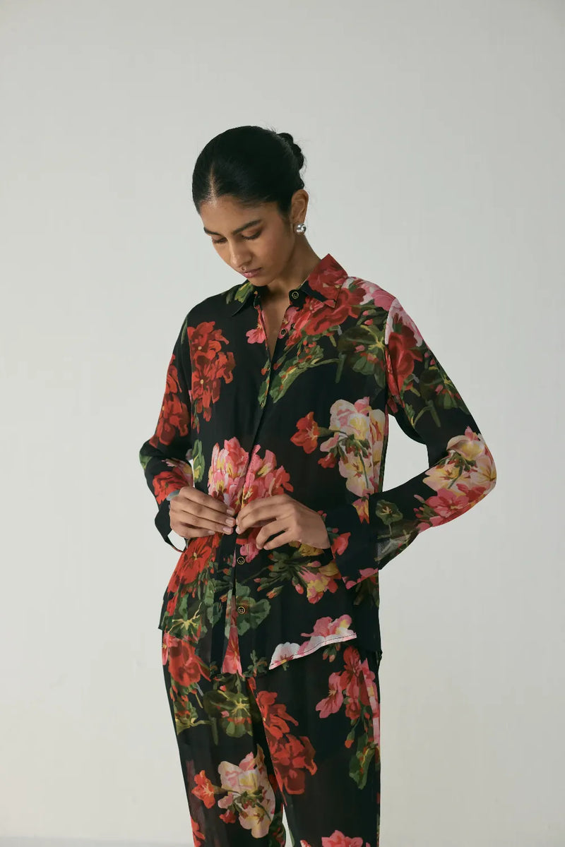 BLOODY MARY CO-ORD SET by Yam in black color for women in Singapore