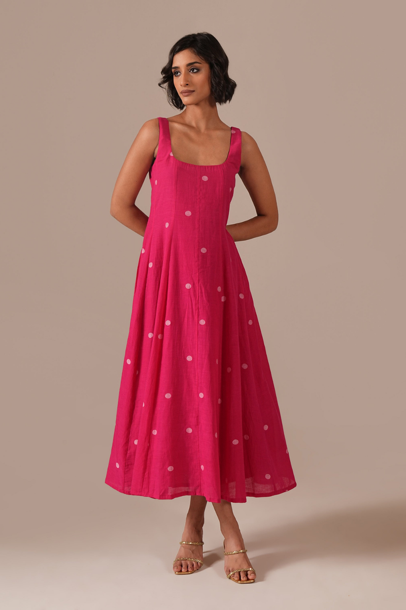 BLUSH MIST DRESS 100% cotton Buy BLUSH MIST DRESS from C&W | Dresses for Women by Indigo Dreams in pink color for women in Singapore