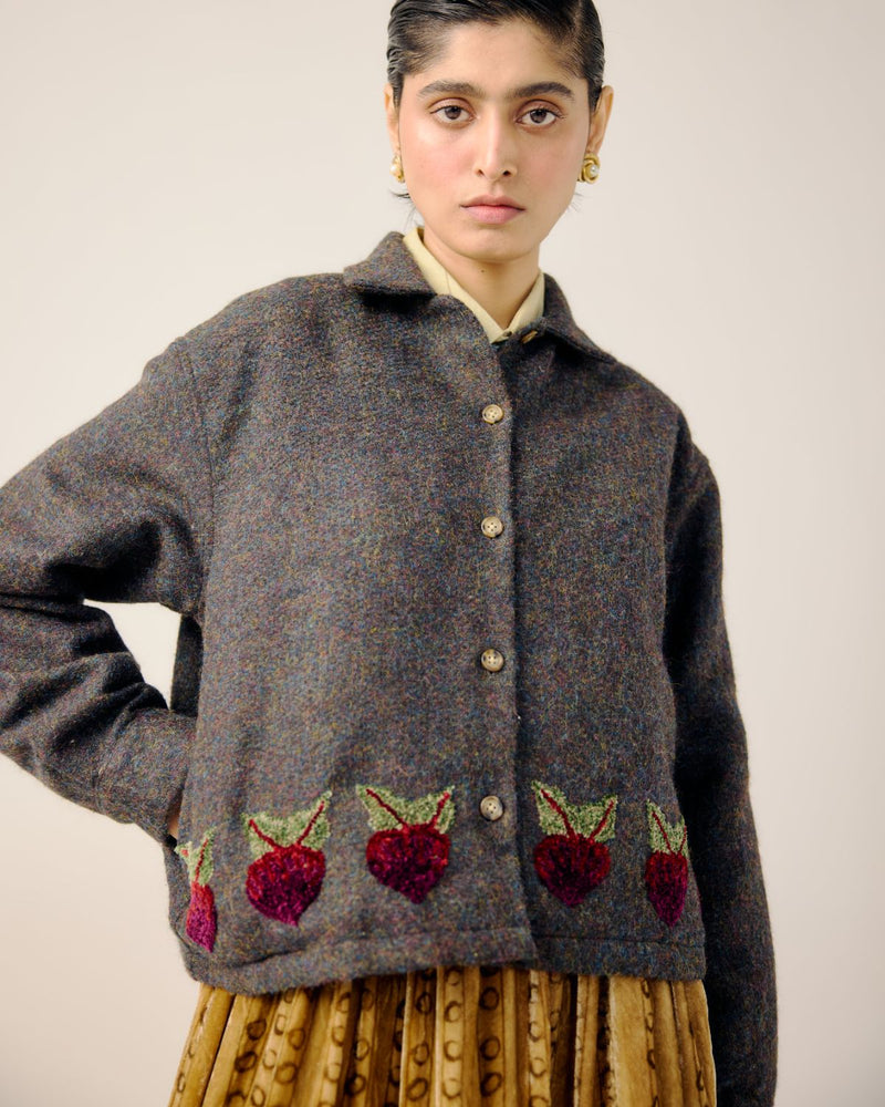 BOXY JACKET-Turnip Emb. by CORD for women in Singapore