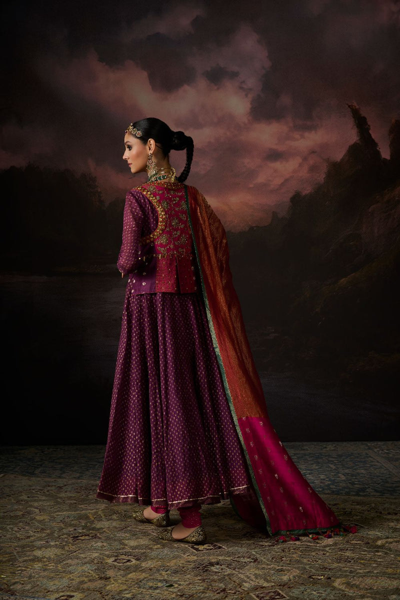 BUSHRA DUPATTA chanderi by SWATTI KAPOOR in multi color for women in Singapore