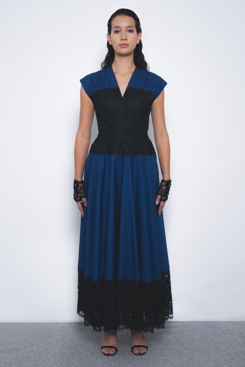 Baile Dress - Navy and Black cotton Buy Baile Dress - Navy and Black from C&W | Dresses for Women by Leh Studios in multi color for women in Singapore
