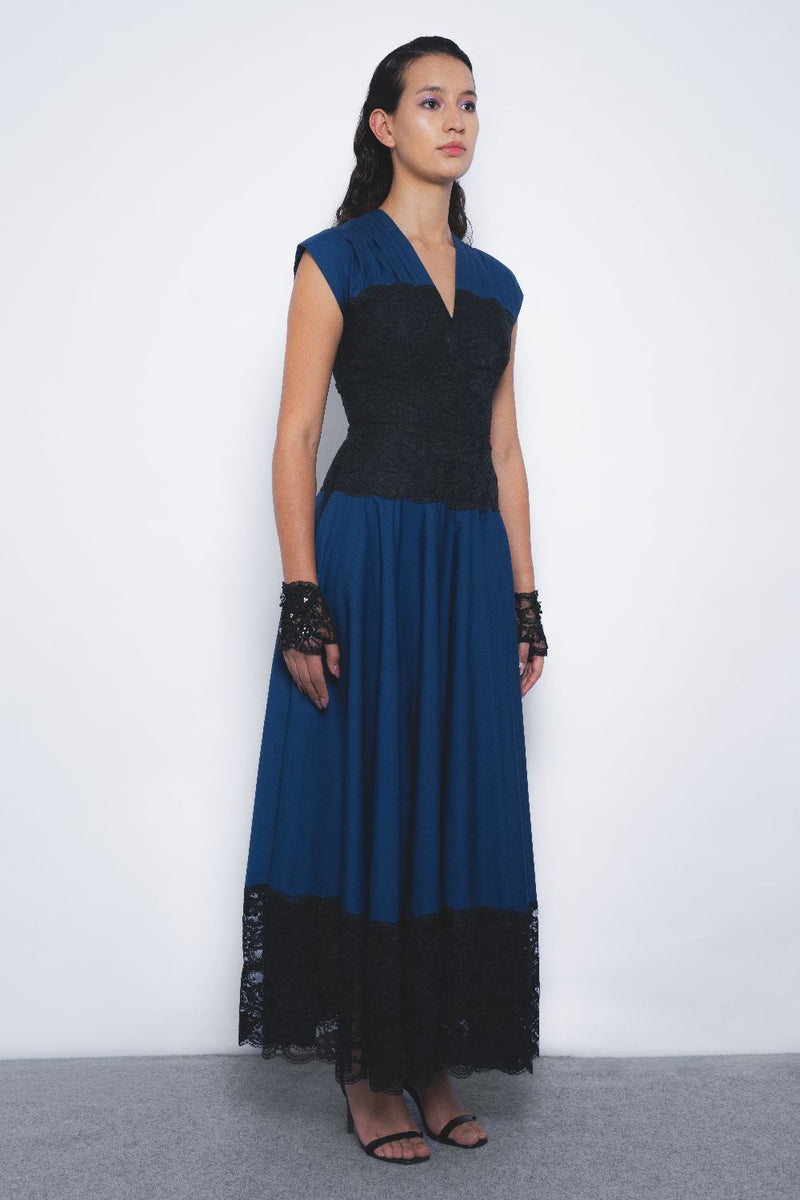 Baile Dress - Navy and Black cotton Buy Baile Dress - Navy and Black from C&W | Dresses for Women by Leh Studios in multi color for women in Singapore