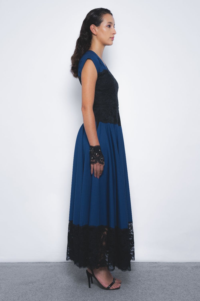Baile Dress - Navy and Black cotton Buy Baile Dress - Navy and Black from C&W | Dresses for Women by Leh Studios in multi color for women in Singapore