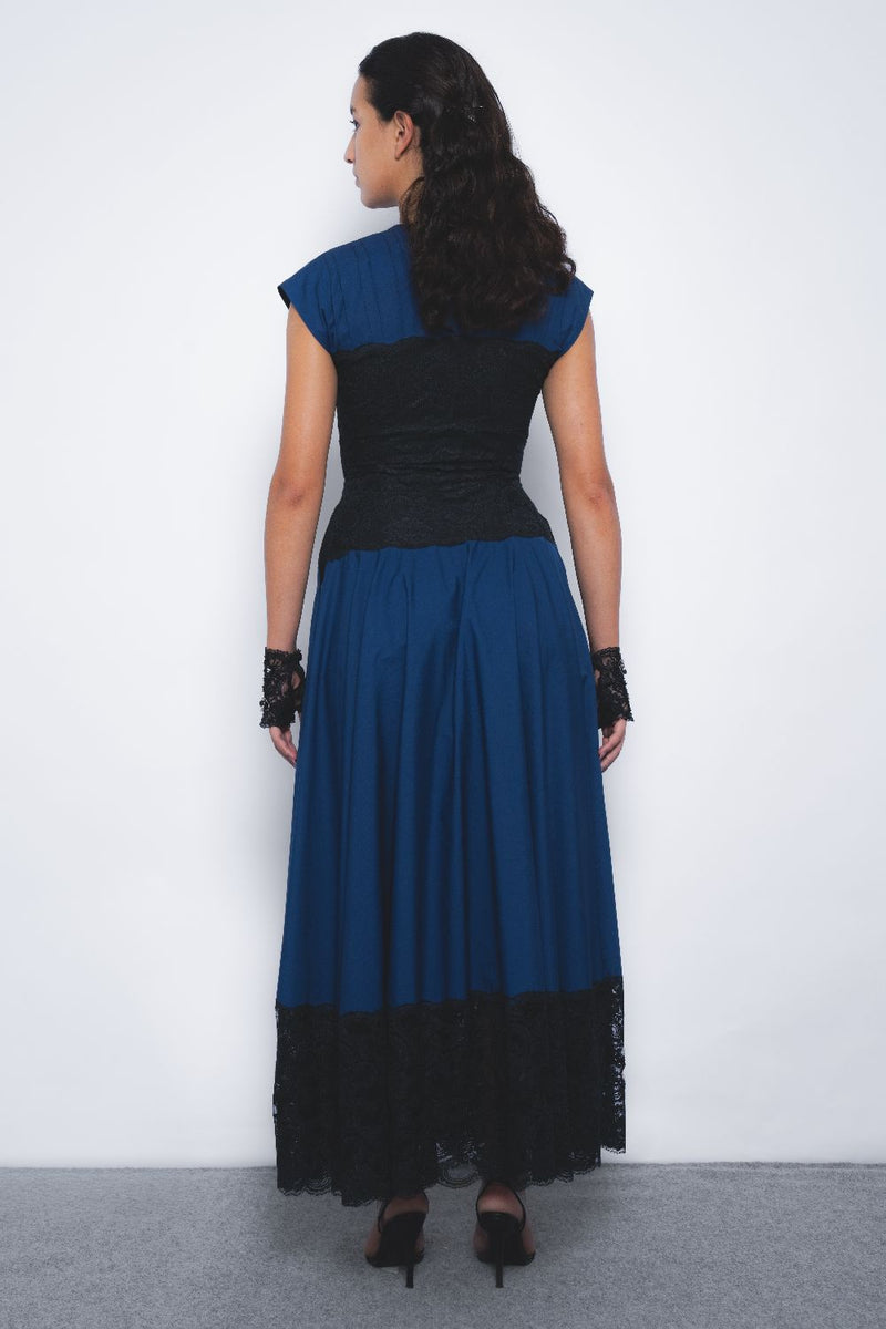 Baile Dress - Navy and Black cotton Buy Baile Dress - Navy and Black from C&W | Dresses for Women by Leh Studios in multi color for women in Singapore