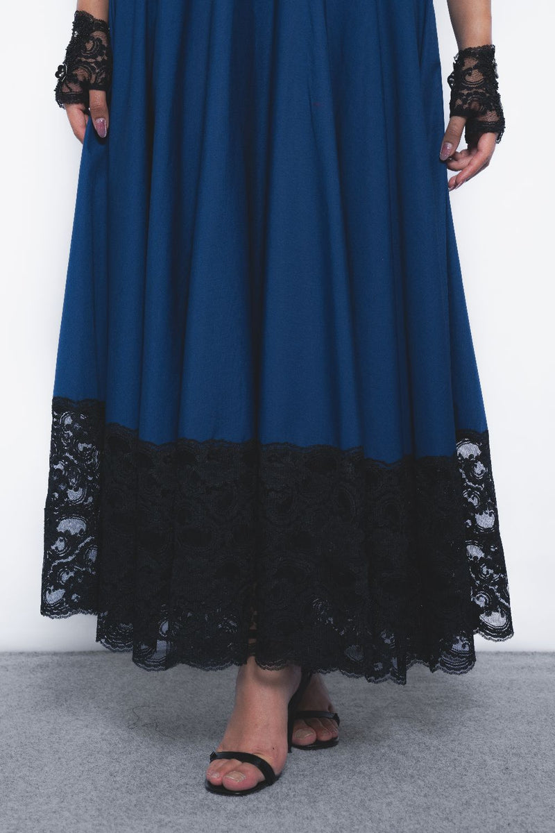 Baile Dress - Navy and Black cotton Buy Baile Dress - Navy and Black from C&W | Dresses for Women by Leh Studios in multi color for women in Singapore