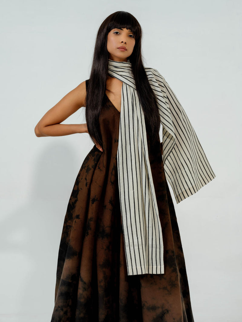 Bamboo Dress cotton matty dresses by Stoique in brown for women in Singapore