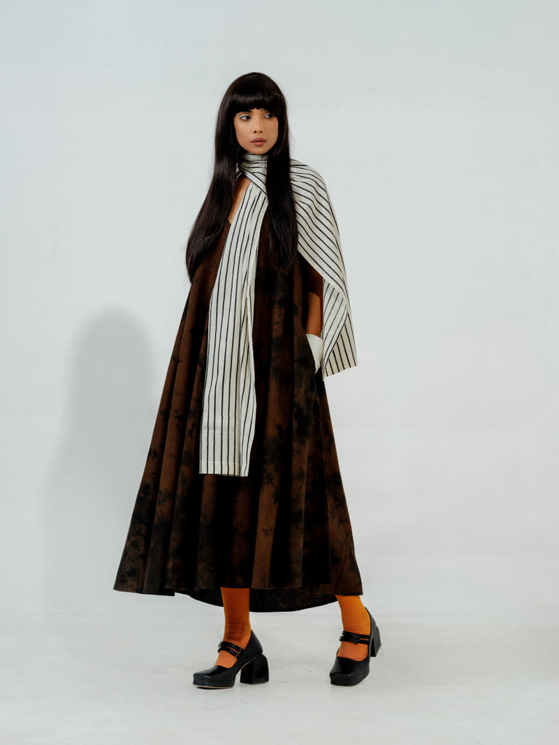 Bamboo Dress cotton matty dresses by Stoique in brown for women in Singapore