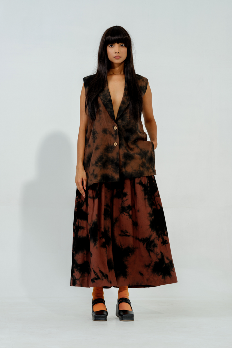 Bamboo Jacket cotton matty jackets and overlays by Stoique in brown for women in Singapore