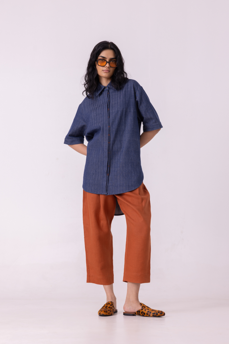 Bandra Rust Linen Pants all linen by The Summer House for women in Singapore