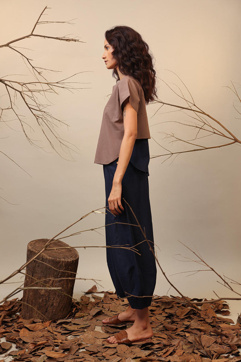 Beige CB Sevi Top 100% cotton by Mati in beige color for women in Singapore