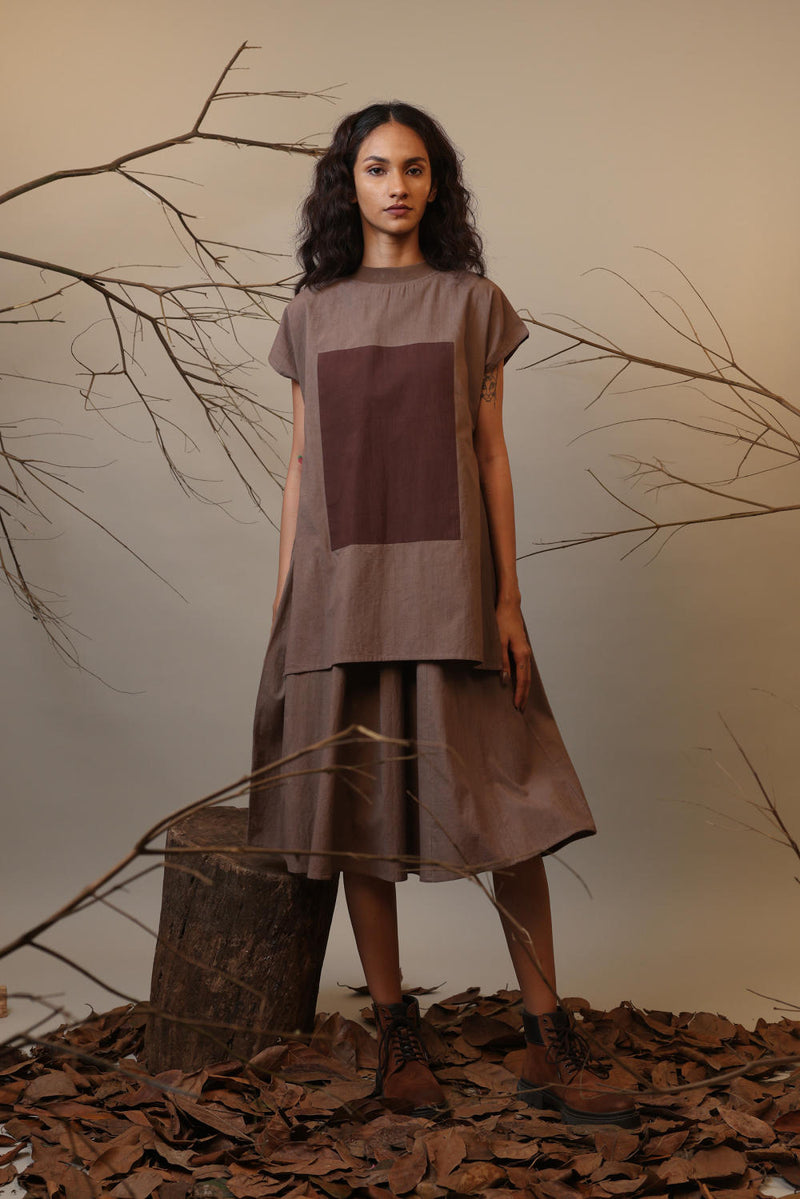 Beige CB Stara Dress 100% cotton by Mati in beige color for women in Singapore