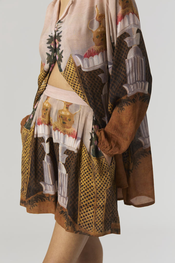 BELLONA CO-ORD by Yam in brown color for women in Singapore