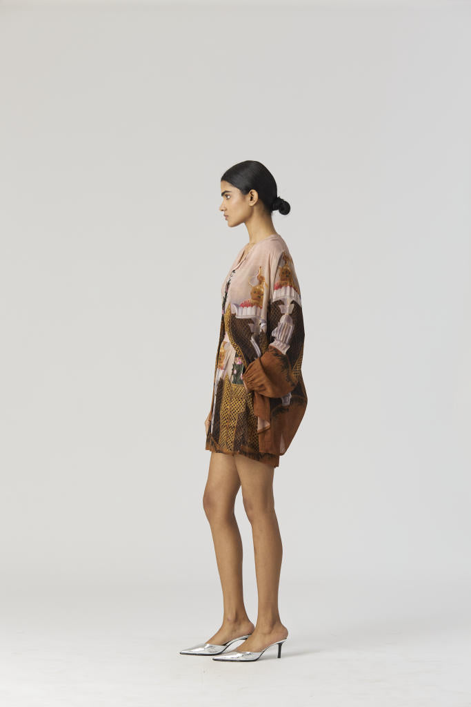 BELLONA CO-ORD by Yam in brown color for women in Singapore
