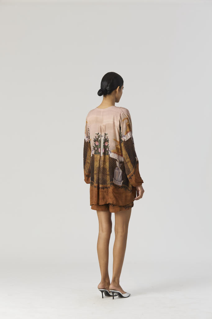 BELLONA CO-ORD by Yam in brown color for women in Singapore