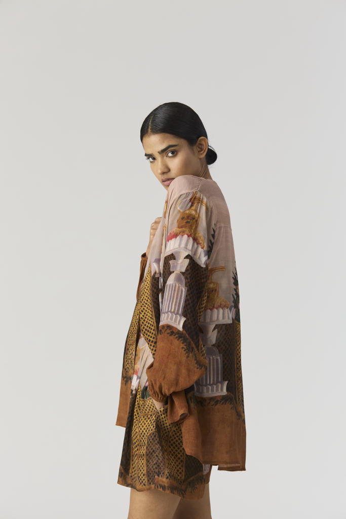 BELLONA CO-ORD by Yam in brown color for women in Singapore