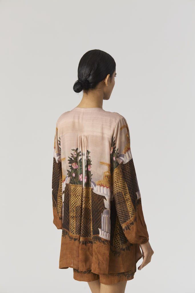 BELLONA CO-ORD by Yam in brown color for women in Singapore