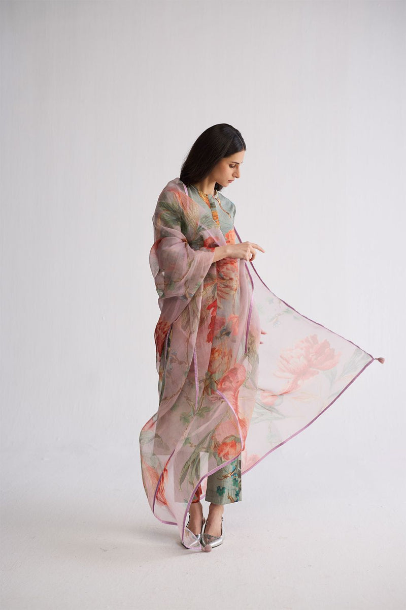 BERRY ORGANZA DUPATTA organza dupatta by YAM in multicolor for women in Singapore
