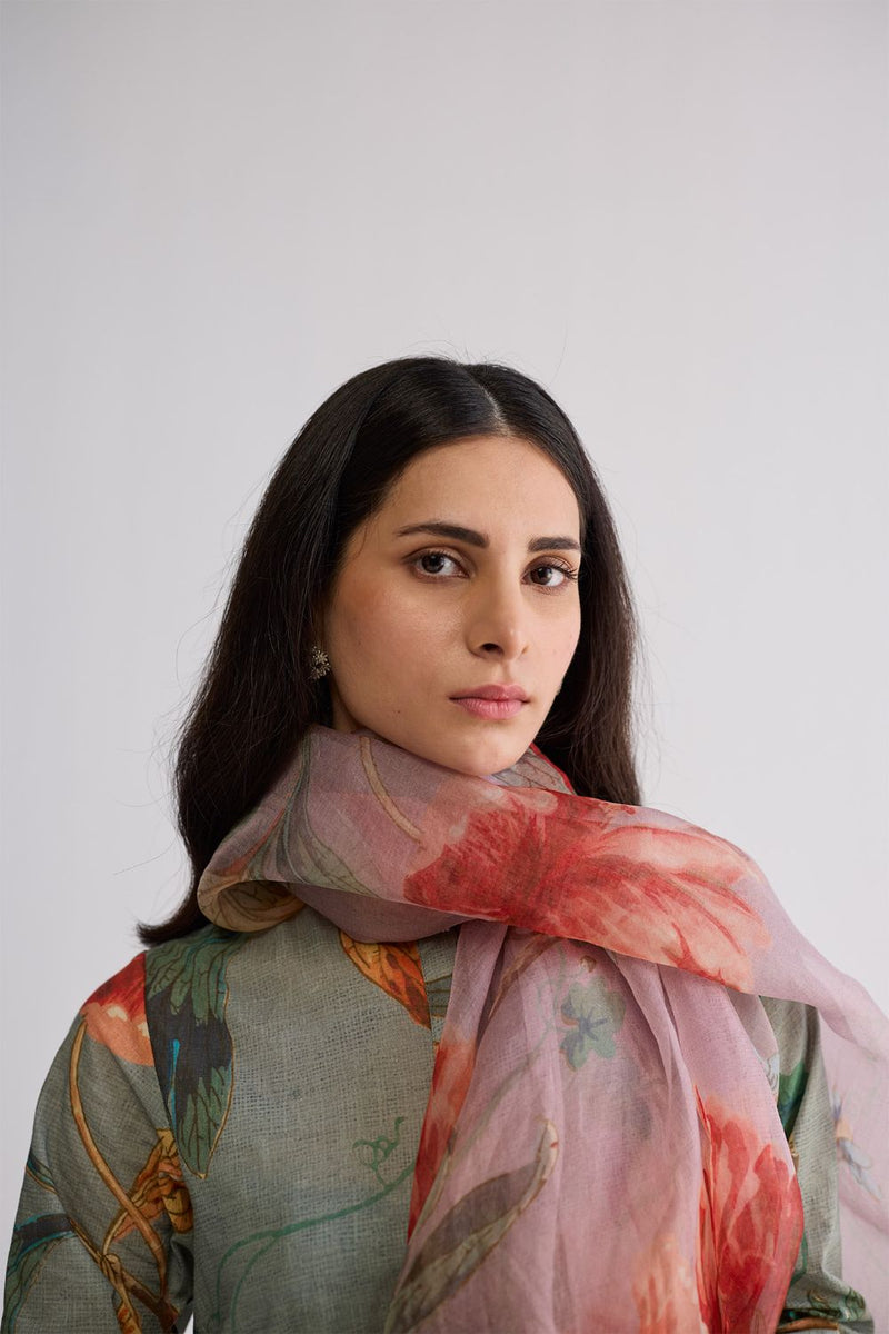 BERRY ORGANZA DUPATTA organza dupatta by YAM in multicolor for women in Singapore