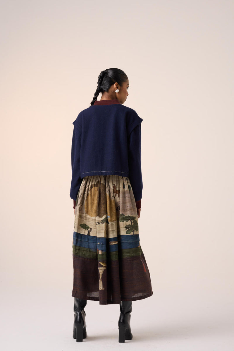 BERT JACKET -INK FLOWER APPLIQUE by CORD for women in Singapore