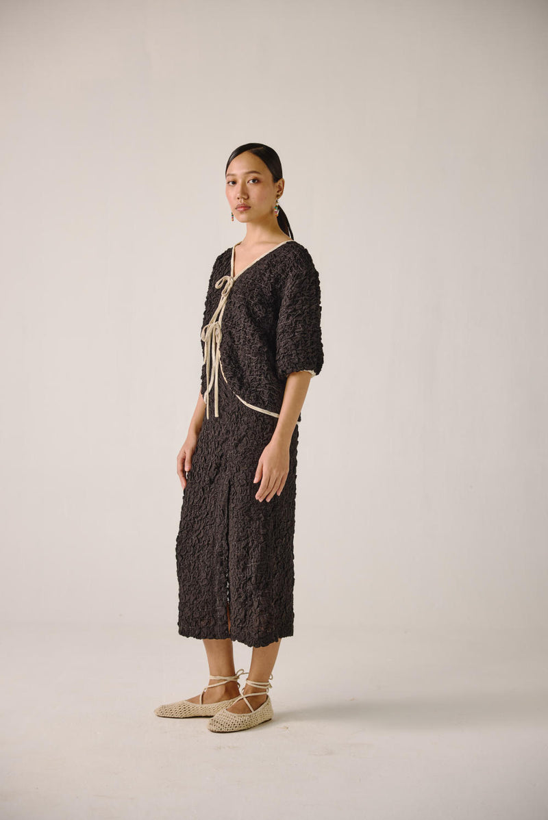 Bert Skirt-Black cotton by CORD for women in Singapore