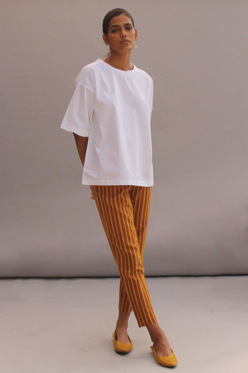 Blanc Box Tee cotton by The Summer House in white color for women in Singapore