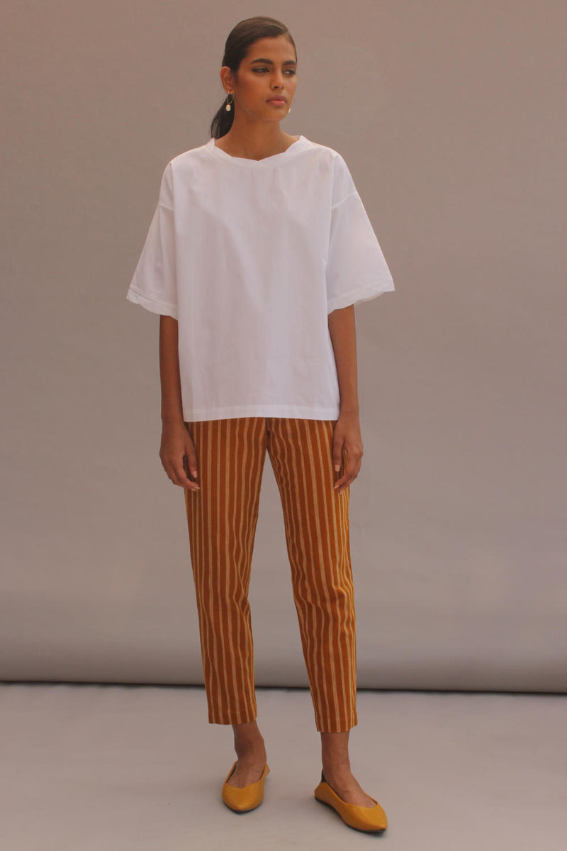Blanc Box Tee cotton by The Summer House in white color for women in Singapore