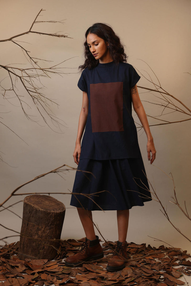 Blue CB Stara Dress 100% cotton by Mati in blue color for women in Singapore