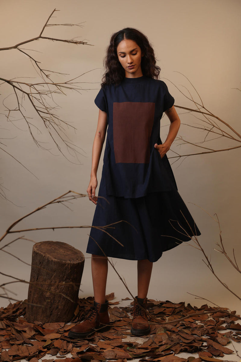 Blue CB Stara Dress 100% cotton by Mati in blue color for women in Singapore
