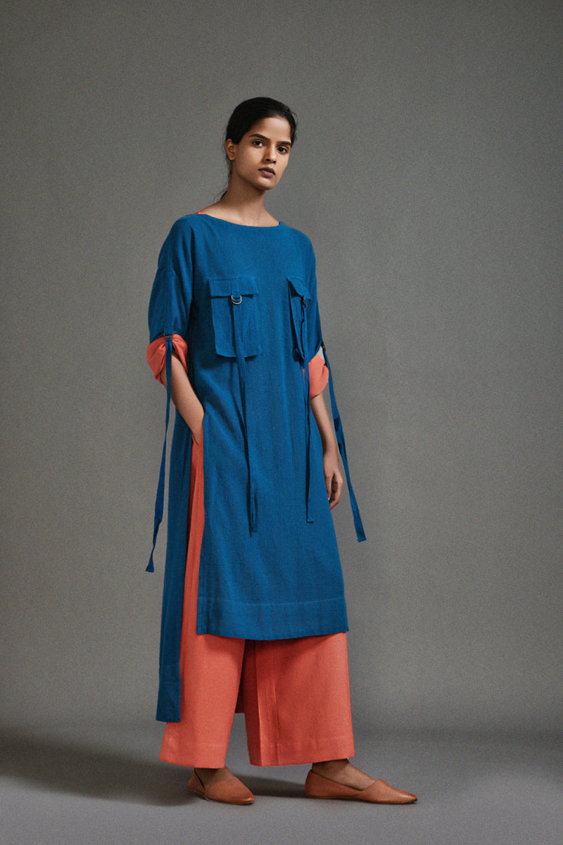 Blue New Ruka Tunic Set cotton by Mati in blue color for women in Singapore