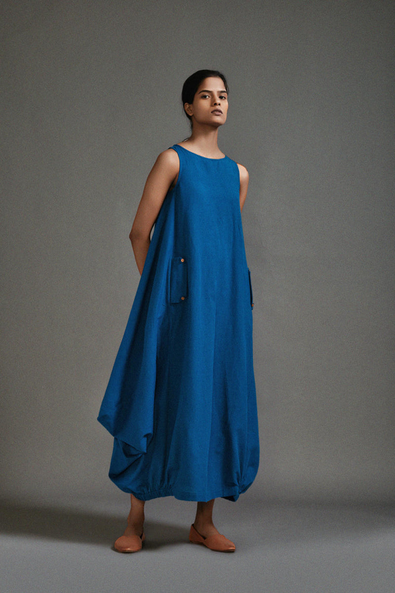 Blue New Vari Aakar cotton by Mati in blue color for women in Singapore