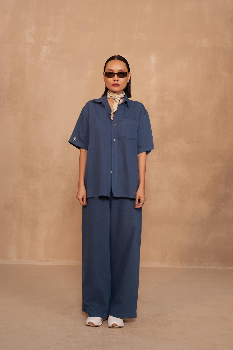 Blue Palm Organic Cotton Unisex Shirt