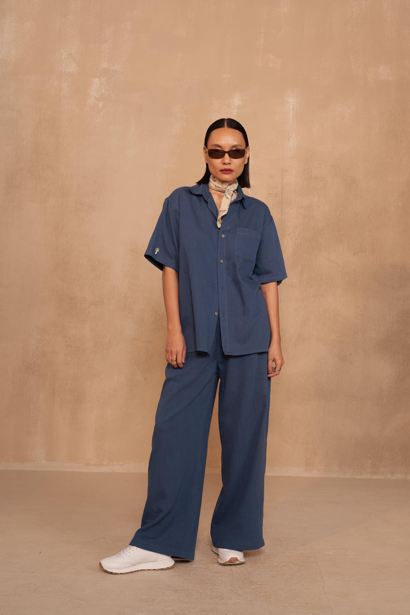 Blue Palm Organic Cotton Unisex Shirt
