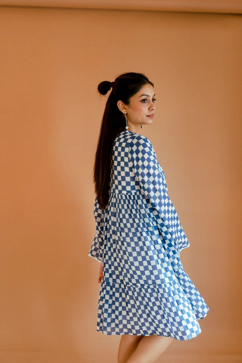 Blue Sapphire Dress mul by Homegrown by Alterego in blue color for women in Singapore