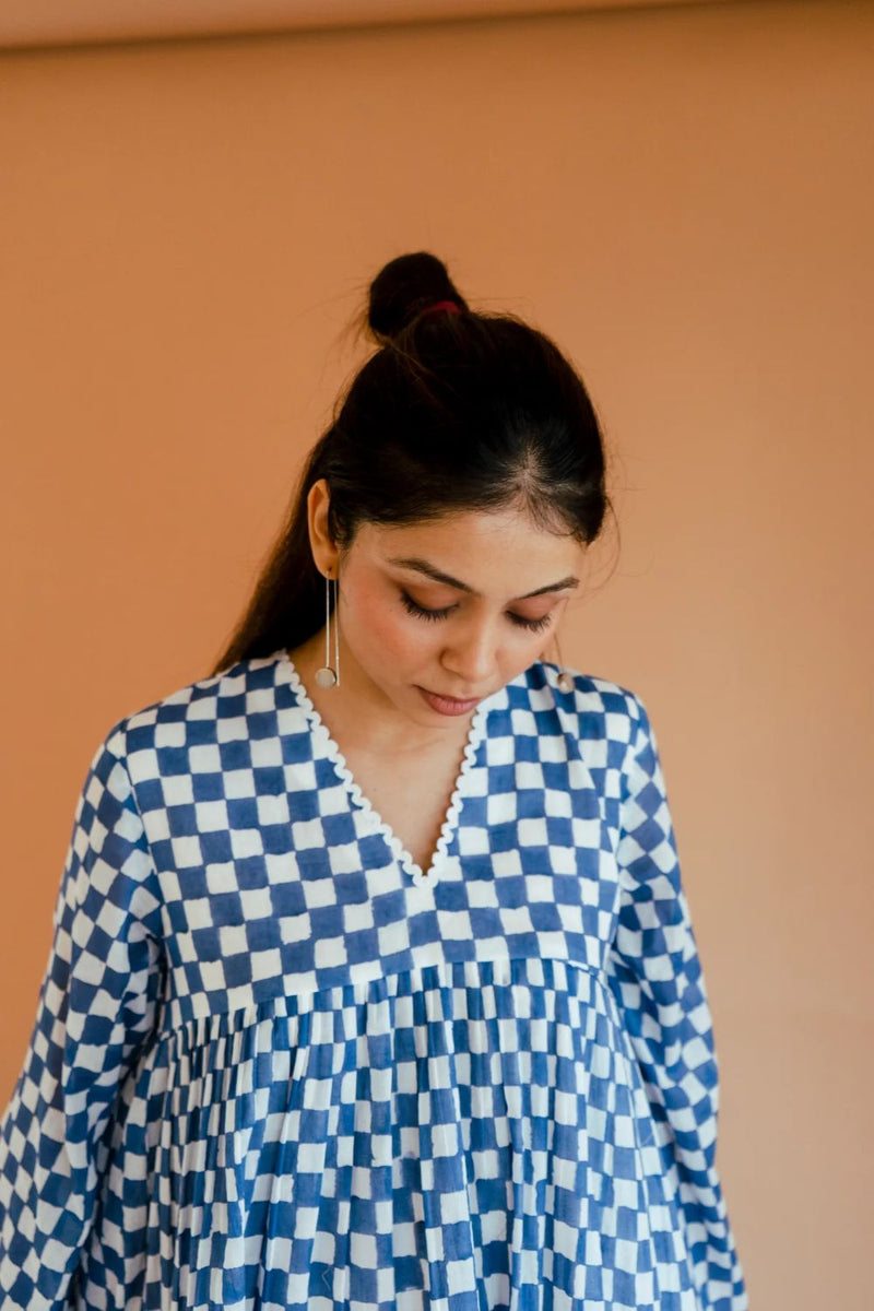 Blue Sapphire Dress mul by Homegrown by Alterego in blue color for women in Singapore