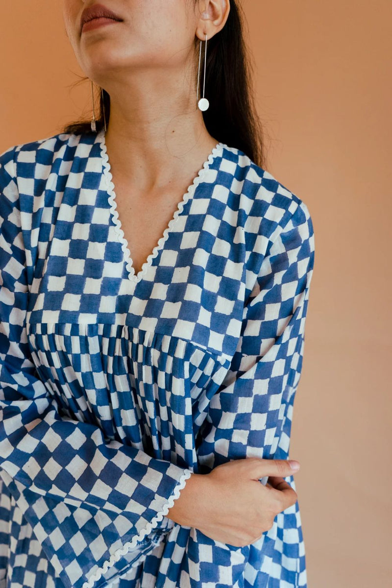 Blue Sapphire Dress mul by Homegrown by Alterego in blue color for women in Singapore