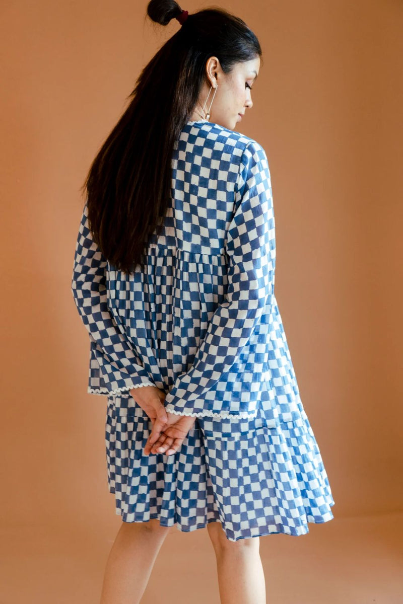 Blue Sapphire Dress mul by Homegrown by Alterego in blue color for women in Singapore