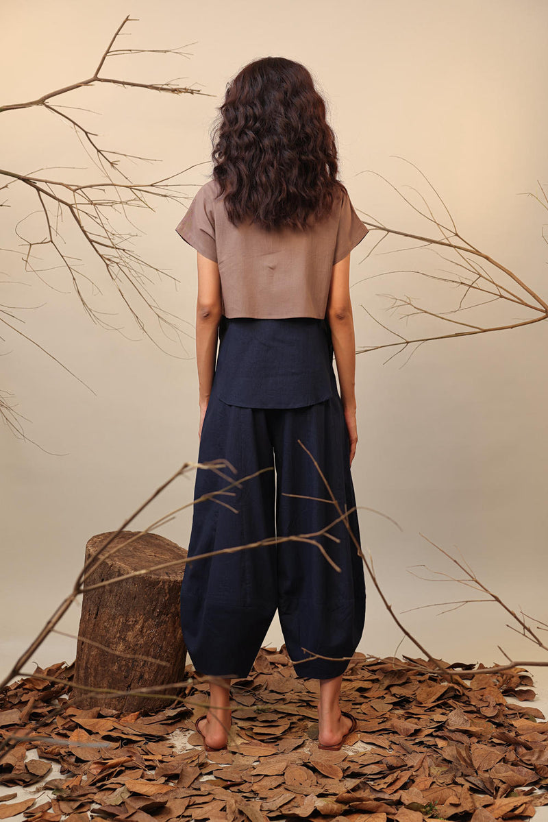 Blue Suga Pants 100% cotton by Mati in blue color for women in Singapore
