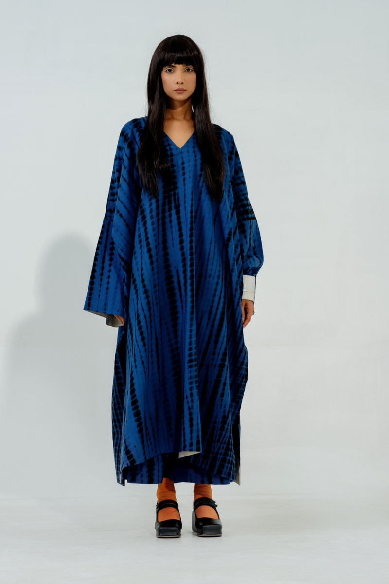 Blue Truffle Dress cotton matty dresses by Stoique in blue for women in Singapore