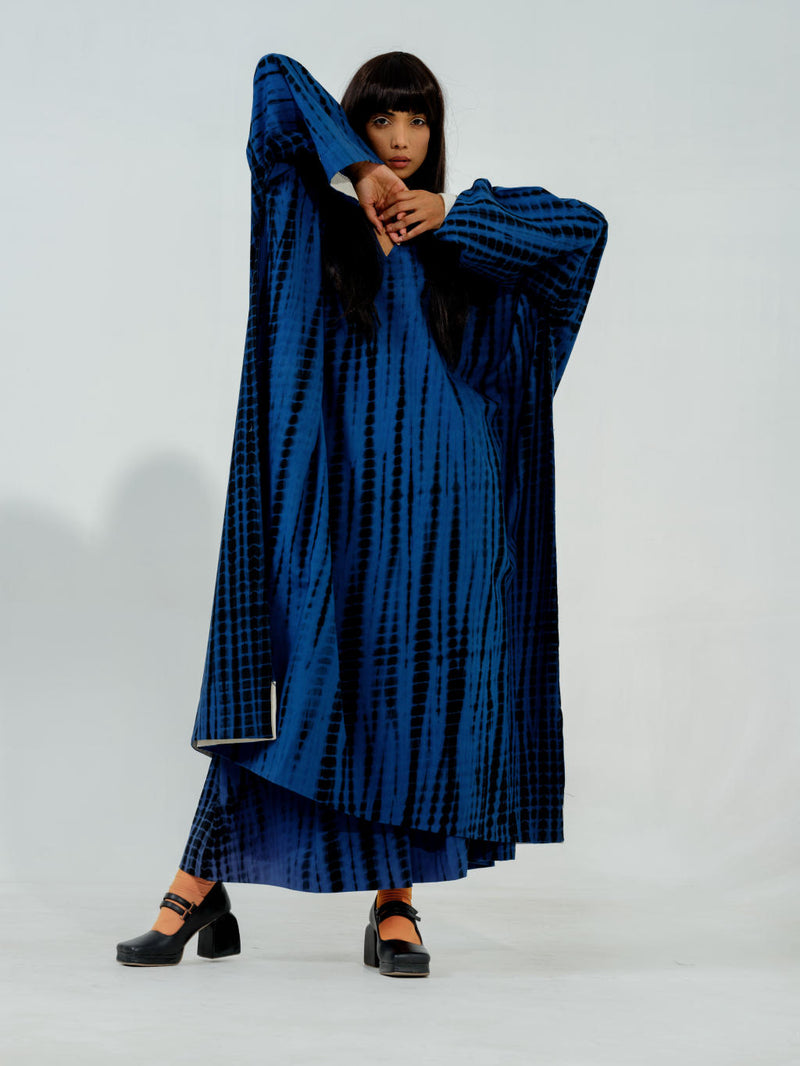Blue Truffle Dress cotton matty dresses by Stoique in blue for women in Singapore