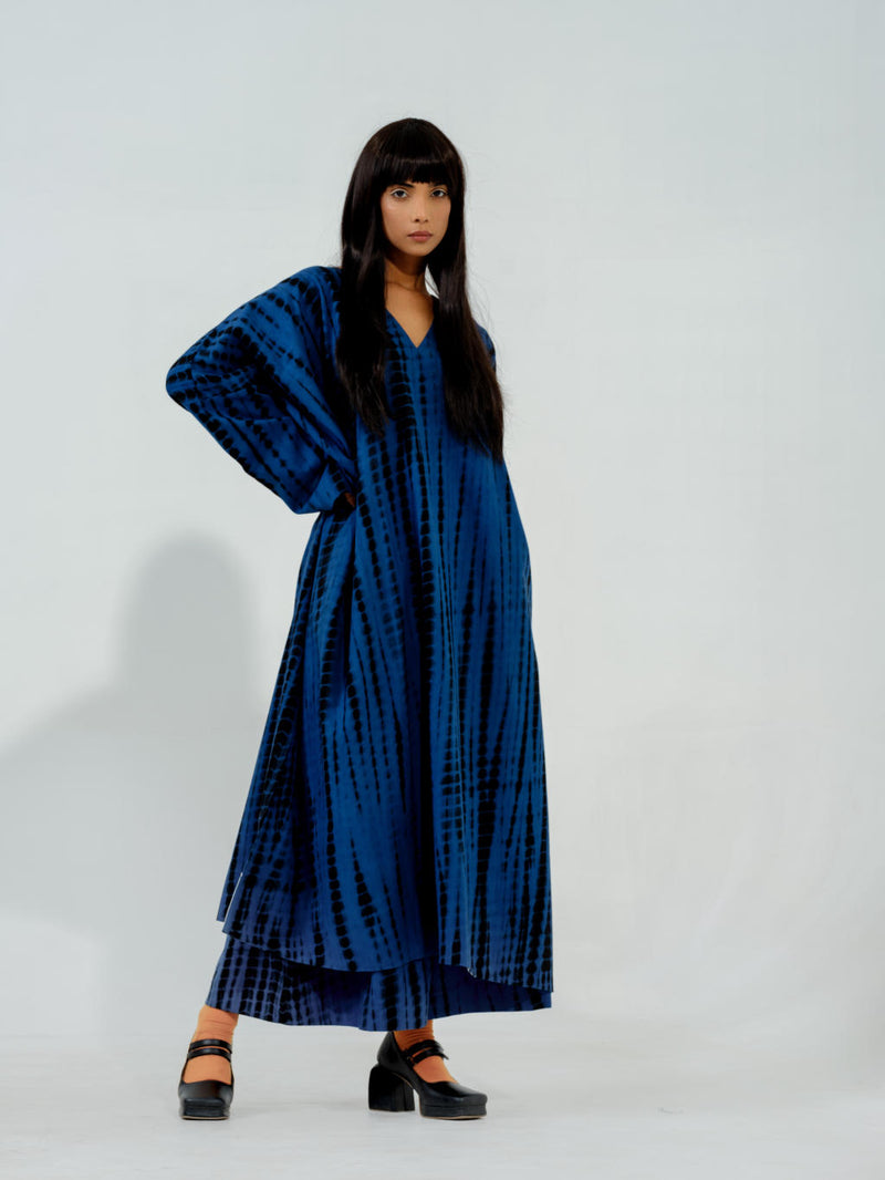 Blue Truffle Dress cotton matty dresses by Stoique in blue for women in Singapore
