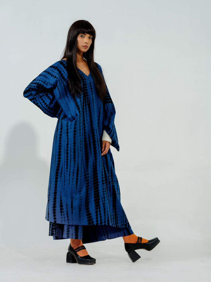 Blue Truffle Dress cotton matty dresses by Stoique in blue for women in Singapore