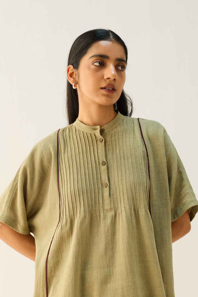 Bold Heart Handspun Handwoven Organic Cotton Shirt