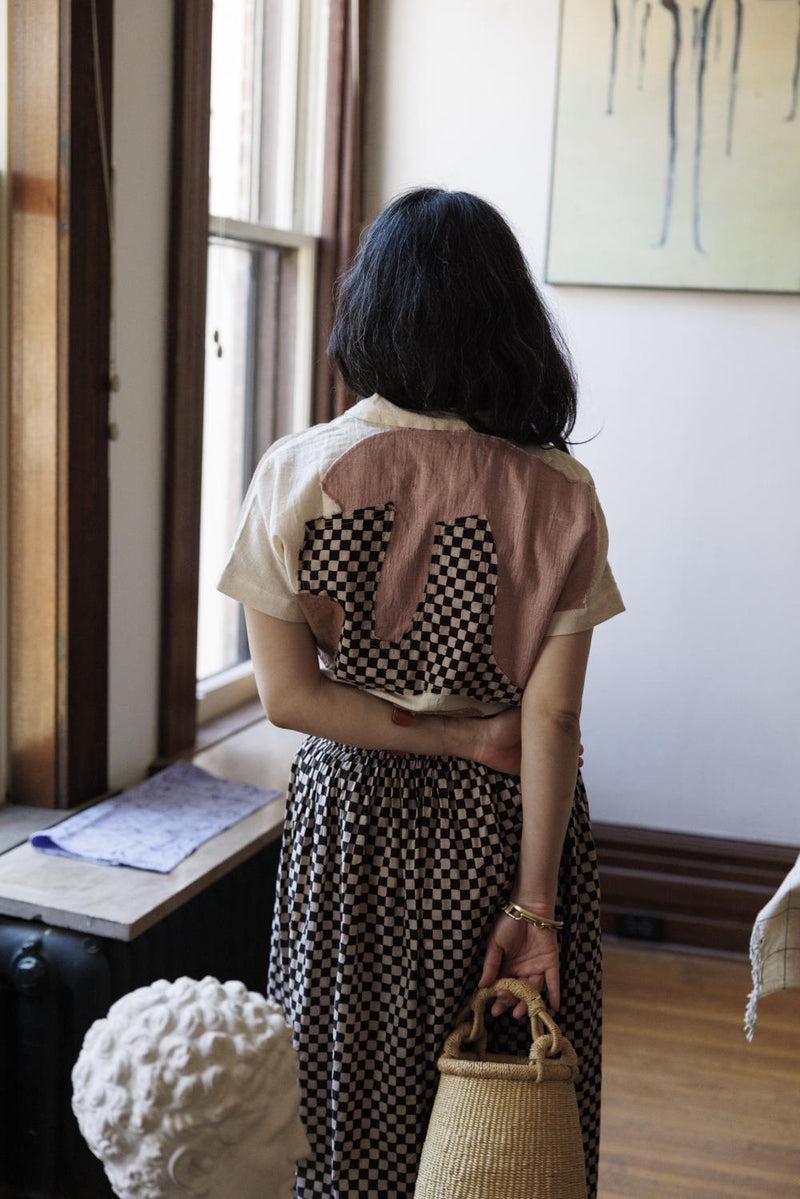 Boro-boro Shirt-MultiColor 100% cotton by World of Crow in multi color for women in Singapore