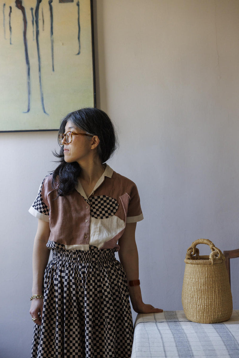 Boro-boro Shirt-MultiColor 100% cotton by World of Crow in multi color for women in Singapore