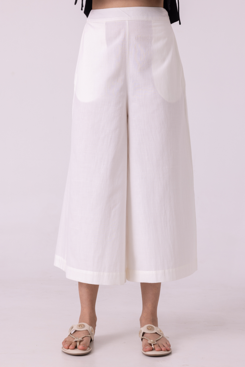 Brad Off White Handwoven Pants cotton by The Summer House for women in Singapore