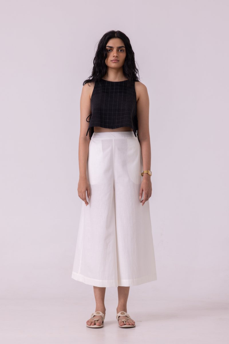 Brad Off White Handwoven Pants cotton by The Summer House for women in Singapore