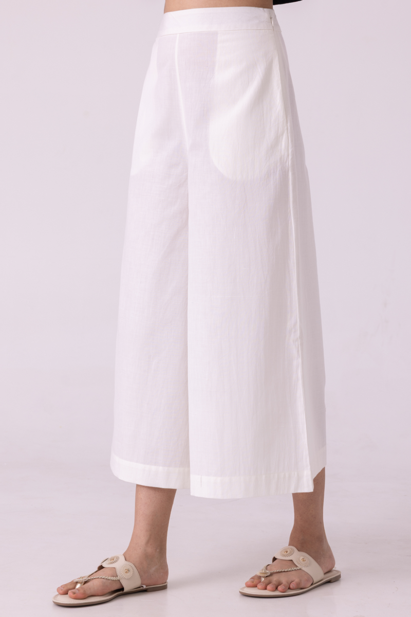 Brad Off White Handwoven Pants cotton by The Summer House for women in Singapore